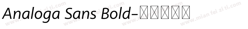 Analoga Sans Bold字体转换